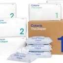 Coterie Baby Wipes + Diapers Kit, Size 1 (99 Count) & Size 2 Diapers (186 Count), 4 Pack (224) Baby Wipes with 99% Water, Plant Based Materials, Hypoallergenic for Sensitive Skin