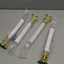 4 Pack Christmas Battery Operated LED Window Candles with Timer, Christmas Window Candles Lights with 3V Ultra-Bright LED Bulbs for Halloween Decorations Indoor Windows Mantels Table , 4 Suction Cups