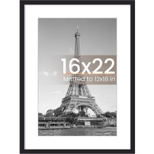 upsimples 16x22 Picture Frame, Wall Decor Poster Frames, Black 1 Pack
