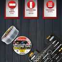 XFasten Self Fusing Silicone Tape Waterproof 1" x 36 Feet Black, Self Amalgamating Tape, Silicone Rubber for Plumbing, Sealing Pipes, Hose Repair, Outdoor Coax and Electrical Cables Weatherproof
