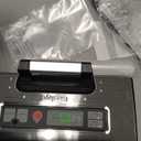 Vacuum Sealer Machine, 95kPa Food Sealer with Double Heat Seal for Dry/Moist Food, Easy-lock Handle, Built-in Bag Storage & Cutter, Progress Display, Removable Drip Tray, Silver