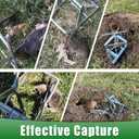 2 Pack Mole Traps that Kill Best, Vole Traps Outdoor Use Scissor for Lawns, Mole Trap Easy to Set Galvanized Steel Reusable Quick Capture Gopher