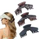 3 Pcs Baseball Hat Claw Clips for Women, Strong Hold Hair Clips for Trucker Caps, Suitable for all Hair Types Including Thick/Fine/Soft Hair
