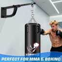 Punching Bag Hanger, Boxing Bag Wall Bracket Heavy Hanger Rated Hanging Stand Silent Rotation for Home Gym Indoor Outdoor Boxing Exercise (W:17.1"-24.8")
