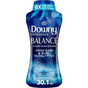 Downy Infusions In-Wash Laundry Scent Booster Beads, BALANCE, Crisp Rain and Blue Eucalyptus Scent, 30.1 oz