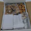 Suclain 50 Pack Glass Favor Jars with Cork Lid 3.4 oz Small Glass Bottles Jars with 100 Labels 50 Gift Bags Twine Mini Candy Containers for Wedding Favors Pudding Honey DIY Projects