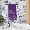 Voatok Purple Floral Nana Kitchen Towels, Nana Gifts for Christmas Birthday from Grandkids Hand Towels, Best Grandma Gifts from Granddaughters Grandsons Dish Tea Towels for Kitchen, 16x24 Inches