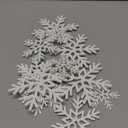 Bucherry 12 Pcs Wooden Snowflake Table Decor 3D Snowflake Tabletop Signs and Centerpiece for Christmas Xmas Winter Wonderland Decorations Home Party(White)