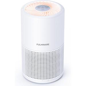 Air Purifiers for Bedroom, FULMINARE H13 True HEPA Air Filter, Quiet Air Cleaner With Night Light, Portable Small Air Purifier for Home, Office, Living Room (White)