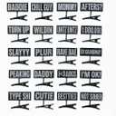 50PC  
20PC WORDS Word Clips for Hair Word Sprout Pack Black White Funny TikTok Sprouts Trendy Phrases Slang Rave Plur Festival EDM Concert Cute Small Hairpins Headwear Hair Accessories