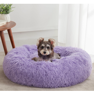 WESTERN HOME WH Calming Dog Bed & Cat Bed, AntiAnxiety Donut Dog Cuddler Bed, Warming Cozy Soft Dog Round Bed, Dog Cat Cushion Bed for Small Medium Dogs and Cats