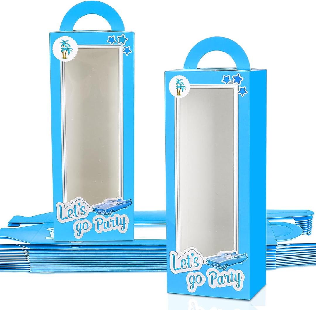 3 x EGEN 20PCS Party Favor Boxes - Goodie Bags & Treat Boxes for Birthday Parties, Bridal Showers & More (Blue 20 Pack)