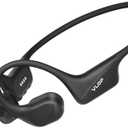 VLOP Bone Conduction Swimming Headphones - IP68 Waterproof, Open-Ear MP3 Headphones with 32GB Memory, Bluetooth 6.0 Wireless Sport Headset for Running & Cycling, 8H Playtime(Black, Standard)