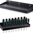 Screwdriver Organizer Metal Hammer Holder Plier Wall Mount Tool Organizer, Tool Storage Rack for Workshop, Home (Screwdriver)