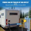 NEMA 14-50P to TT-30R RV Adapter, 50 Amp Male to 30 Amp Female RV Plug Adaptor Connector, 30 Amp RV Adapter for RV, Camper, and Generator, Durable Plug for Outdoor Adventures