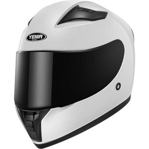 YEMA Motorcycle Street Bike Full Face DOT Helmet YM-832 with Removable Neck Scarf for Men and Women (XX-Large, White)