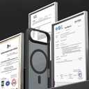 3 x Magnetic for iPhone Air Case with 1 Screen Protector [Mil-Grade Drop Protection] [Compatible with Magsafe] Shockproof Slim Translucent Matte Protective Phone Case, Black