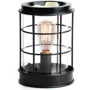 Electric Wax Melt Warmer,Wax Warmer for Scented Wax Melts,Candle Wax Burner Fragrance Warmer and Vintage Light Bulbs,Wax Melt Melter for Rustic Home Decor, Office, Birthday Gifts