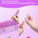 Electric Diamond Painting Pen  Plug-in Vacuum Drill Picker Tool with Built-in Tray, No Wax Needed, USB Diamond Art Painting Pen for Adults & Kids, E-Painter for Diamond Painting Kits(Purple)