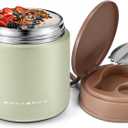 15.2oz Kids Thermo for Hot Food  Vacuum Insulated Food Jar with 316 Stainless Steel Interior, Leakproof Wide Mouth Soup Thermos for School Lunch (Green)