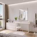 Frameless Bathroom Mirror for Wall, 28"x36" Beveled Bathroom Vanity Mirror, Modern Rectangle Bathroom Mirrors for Bedroom, Entryway, Living Room, Hangs Horizontally or Vertically