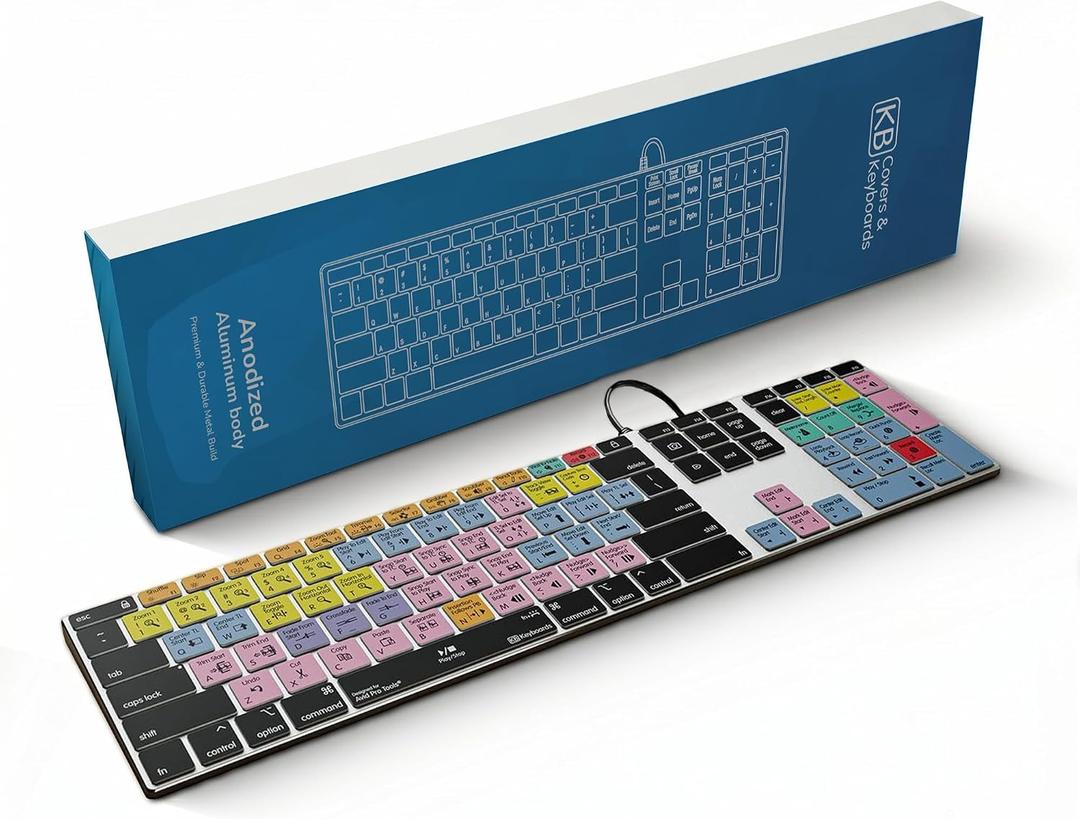 KB Covers Pro Tools Keyboard for Mac, Backlit Aluminum, USB-C Wired