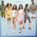 Graduated Compression Socks for Women&Men 20-30mmhg Knee High Socks Travel Hiking Running Stocking (Large-X-Large, 12-6 Pairs Animal Series04)