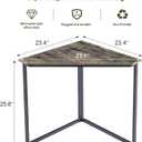 VECELO Corner Desk,Office Tables for Living Room for Small Space Triangle Computer Desk with Steel Frame Corner Shelves with Metal Frame Writing Desk for Workstation Classic Grey 33.1"
