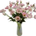 ATFL Pink Poppy Flowers Artificial for Wedding Decorations,12 Pcs Fake Faux Silk Poppies Bulk for Home Decor Table Centerpieces Floral Arrangement(23.5, Pink)