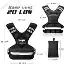 Yes4All Adjustable Weighted Vest 11-32lbs with Reflective Strip, Large Weight Vest for Strength Training for Men & Women