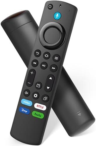 Replacement Voice Remote Control for Smart TV Cube(1st / 2nd / 3rd Gen), Fit for Stick 4K Max/4K (1st/2nd Gen), Stick (2nd/3rd Gen)/TV Lite, for Insignia/Toshiba/Pioneer Smart TV