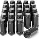 Orion Motor Tech M14x1.5 Lug Nuts with Cone Seat, 3/4" 19mm Hex 1.9x0.87 in. Blackened Wheel Lug Nuts Compatible with Chevrolet Silverado Suburban 1500 Ford Expedition F-150 Ram 1500 & More, Set of 24