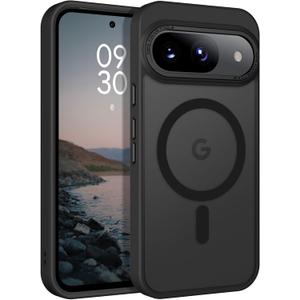BENTOBEN for Google Pixel 9 Case [Magsafe Compatible] Translucent Matte Slim Shockproof Protective Phone Case for Google Pixel 9 6.3" 2024, Black