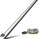 MICTUNING 48 Inches Triple 360 LEDs Tailgate Strip Light Waterproof with 4-Way Flat Connector - 5 Functions Sequential Amber Turn Signal, Red Brake Running, White Reverse Lights