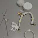 Mdscve 10Pcs for Stanley Cup Accessories, Silicone Straw Cover Reusable Water Bottle Handle Strap for Stanley Boot and Charms - Keychain Designs for Stanley 30&40oz Tumbler Accessories (White)