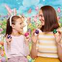 Hello Spring Easter Backdrop Spring Rabbits Eggs Happy Easter Day Party Decoration Photo Prop Booth Indoor Outdoor(86FT)