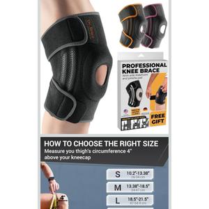 DR. BRACE ELITE Knee Brace with Side Stabilizers & Patella Gel Pads for Maximum Knee Pain Support and fast recovery for men and women-Please Check How To Size Video (XX-Large, Mercury)