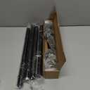 Curtain Rods for Windows 18-45"  Inch, 5/8 Black Curtain Rod Set Small Decorative Heavy Duty Drapery Rods, Matte Black  2 Pack