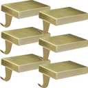 6 Pack Christmas Stocking Holder Bases - Mantel Stocking Hangers Hanging Hooks for Fireplace Stand Holder Weighted Hangers for Xmas Holiday Decoration (Bronze, 6)