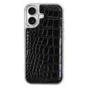 SOKAD Leather for iPhone 17 Case Cute Trendy, Black Crocodile