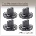 12200035 Range Surface Burner Knob Replacement for Whirlp for Kenmore for Jenn-Air Range Oven Cooktop Models Parts Replace 12200035 7-3272 7-3662 Y703272 Y703662 Y704844, 4 Pack