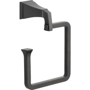 Delta Dryden (1-Pack) Hand Towel Holder Venetian Bronze Towel Racks for Bathroom Wall Square Towel Ring Holder for Bath Towel Hanger for Kitchen, Bathroom Accessories 75146-RB