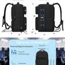 MILADA Expandable Travel Backpack 28L to 39L, TSA-Approved Carry On Backpack with 17 Inch Laptop Compartment, School Business Work Backpack for Men & Women, Black