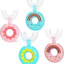 Toddler Toothbrush U Shaped,Lovely Colorful Food Grade Kids Toothbrush for 2-8 Years Old,Stocking Stuffers for Your Kids (4 Pack)