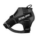 voopet Service Dog Harness, Emotional Support Pet Vest Harness, Reflective Breathable & Adjustable No Pull ESA Harness for Small Medium Large Dogs (with 4 PCS Removeable Tags),XX Small (Pack of 1)