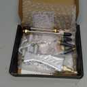 JASTIND Industrial Air Blow Gun with Brass Adjustable Air Flow Nozzle and 2 Steel Extension, Pneumatic Air Compressor Accessory Tool Dust Cleaning and Blower Gun