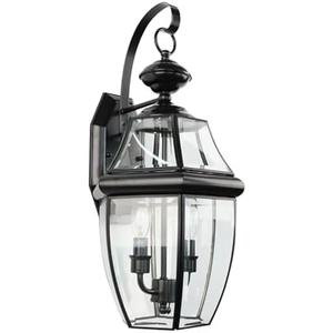 Outdoor Wall Lights, 20inch Large Exterior Lighting Fixtures, 2 Light Waterproof Wall Sconce with Glass Shades, Aluminum Outside Lanterns for Porch Farmhouse Patio Doorway Yard (E12 Base Max 40W)