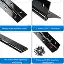 Black Piano Hinge 36 Inch x 1 1/2 Inch Open Width Stainless Steel Piano Hinges 0.047'' Thick Continuous Hinges for Heavy Duty Cabinet, Door, Toolbox, Woodworking, Furniture