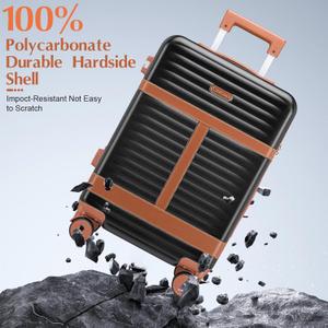 Lumesner Carry on Travel Backpacks, Extra Large 40L Flight Approved for Men & Women, Expandable Suitcase backpack (Black(20inch luggage sets)