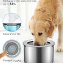 Heouvo 2.6 Gallon Large Dog Water Bowl No Spill,Anti Digging Lid & Rubber Bottom Spill Proof Dog Bowl, Anti Splash Mess Dripless Slow Drinking Stainless Steel Water for Sloppy Messy Drinkers Car